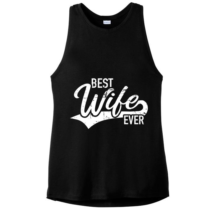 Best Wife Ever Gift Ladies PosiCharge Tri-Blend Wicking Tank