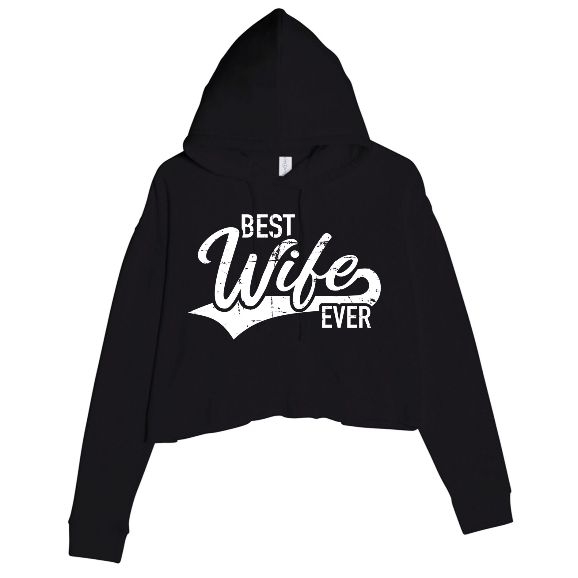 Best Wife Ever Gift Crop Fleece Hoodie