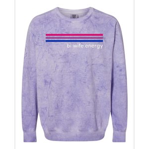 Bi Wife Energy Bisexual Pride Flag Bisexuality Lgbtq Colorblast Crewneck Sweatshirt