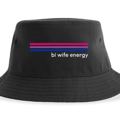 Bi Wife Energy Bisexual Pride Flag Bisexuality Lgbtq Sustainable Bucket Hat