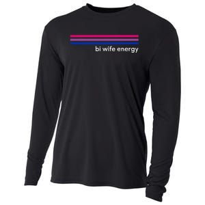 Bi Wife Energy Bisexual Pride Flag Bisexuality Lgbtq Cooling Performance Long Sleeve Crew