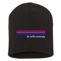 Bi Wife Energy Bisexual Pride Flag Bisexuality Lgbtq Short Acrylic Beanie