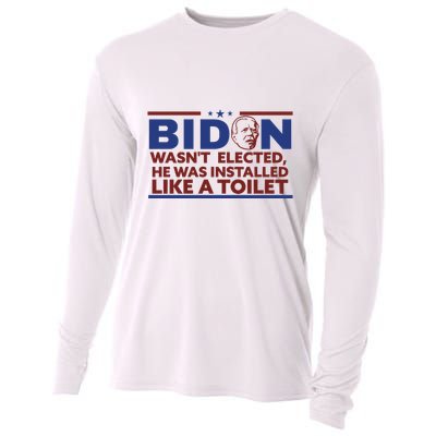 Biden Wasn’T Elected He Was Installed Like A Toilet Cooling Performance Long Sleeve Crew