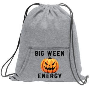 Big Ween Energy Spooky Pumpkin Face Halloween Sweatshirt Cinch Pack Bag