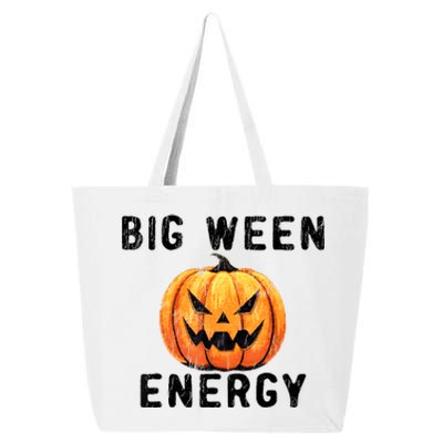 Big Ween Energy Spooky Pumpkin Face Halloween 25L Jumbo Tote