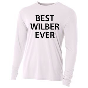 Best Wilber Ever Funny Personalized First Name Cooling Performance Long Sleeve Crew