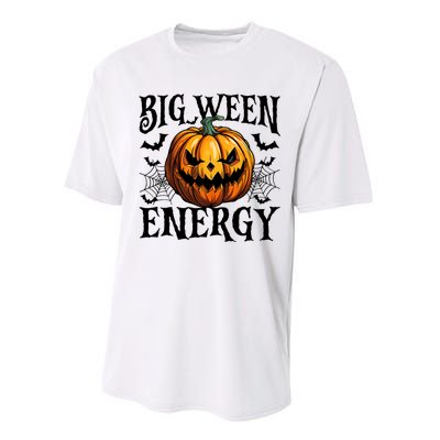 Big Ween Energy Scary Pumpkin O Latern Bat Halloween Performance Sprint T-Shirt