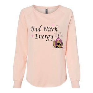 Bad Witch Energy Halloween Witch Gift Womens California Wash Sweatshirt