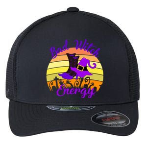 Bad Witch Energy Cute Goth Halloween Witch Funny Witch Cute Gift Flexfit Unipanel Trucker Cap