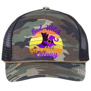 Bad Witch Energy Cute Goth Halloween Witch Funny Witch Cute Gift Retro Rope Trucker Hat Cap