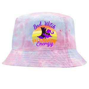 Bad Witch Energy Cute Goth Halloween Witch Funny Witch Cute Gift Tie-Dyed Bucket Hat