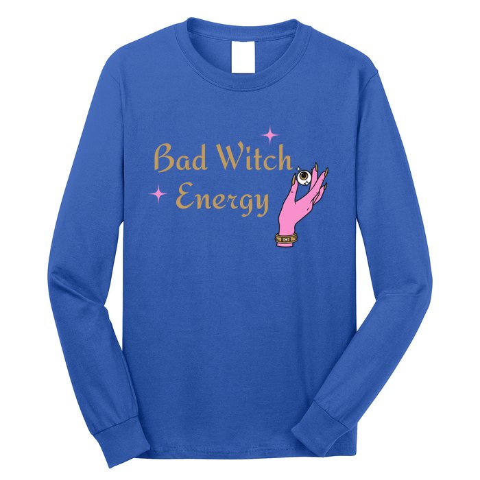 Bad Witch Energy Eyeball Spooky Halloween Vibes Gift Long Sleeve Shirt