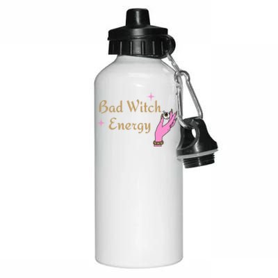 Bad Witch Energy Eyeball Spooky Halloween Vibes Gift Aluminum Water Bottle