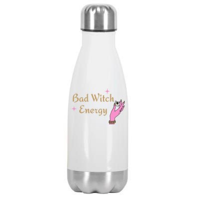 Bad Witch Energy Eyeball Spooky Halloween Vibes Gift Stainless Steel Insulated Water Bottle