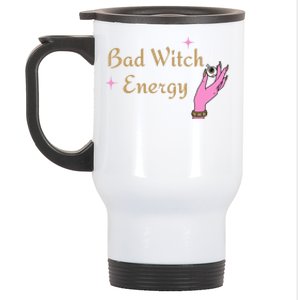 Bad Witch Energy Eyeball Spooky Halloween Vibes Gift Stainless Steel Travel Mug