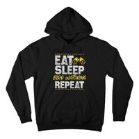 Birds Watch Eat Sleep Repeat Train Birds Hobby Bird Guide Hoodie