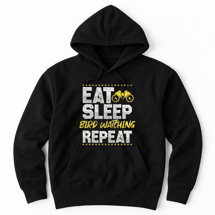 Birds Watch Eat Sleep Repeat Train Birds Hobby Bird Guide Hoodie