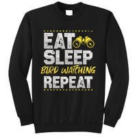 Birds Watch Eat Sleep Repeat Train Birds Hobby Bird Guide Sweatshirt