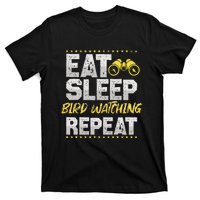 Birds Watch Eat Sleep Repeat Train Birds Hobby Bird Guide T-Shirt