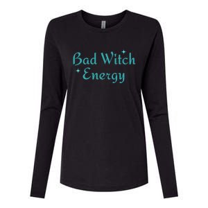 Bad Witch Energy For Halloween Party Matching Costume Gift Womens Cotton Relaxed Long Sleeve T-Shirt