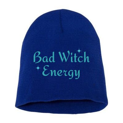 Bad Witch Energy For Halloween Party Matching Costume Gift Short Acrylic Beanie