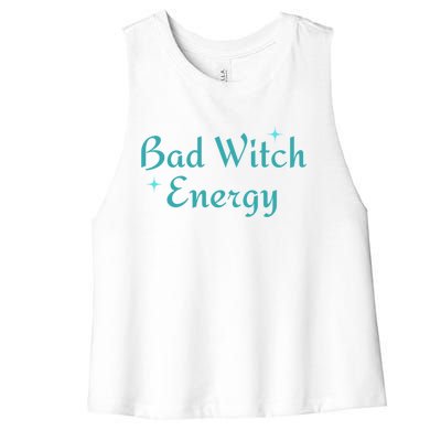 Bad Witch Energy For Halloween Party Matching Costume Gift Women's Racerback Cropped Tank