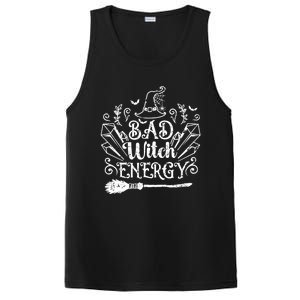 Bad Witch Energy Halloween Bad Attitude Crystal Herb Wiccan Cute Gift PosiCharge Competitor Tank