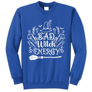 Bad Witch Energy Halloween Bad Attitude Crystal Herb Wiccan Cute Gift Sweatshirt