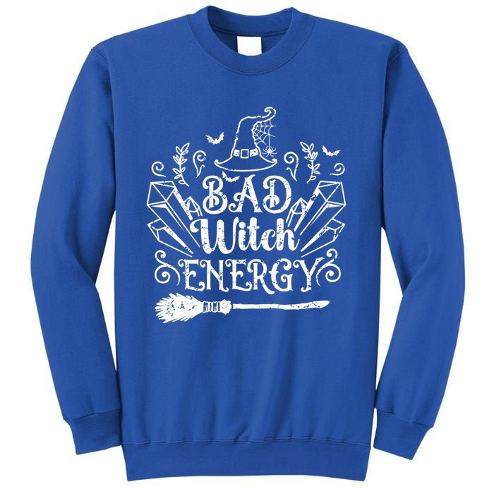 Bad Witch Energy Halloween Bad Attitude Crystal Herb Wiccan Cute Gift Sweatshirt