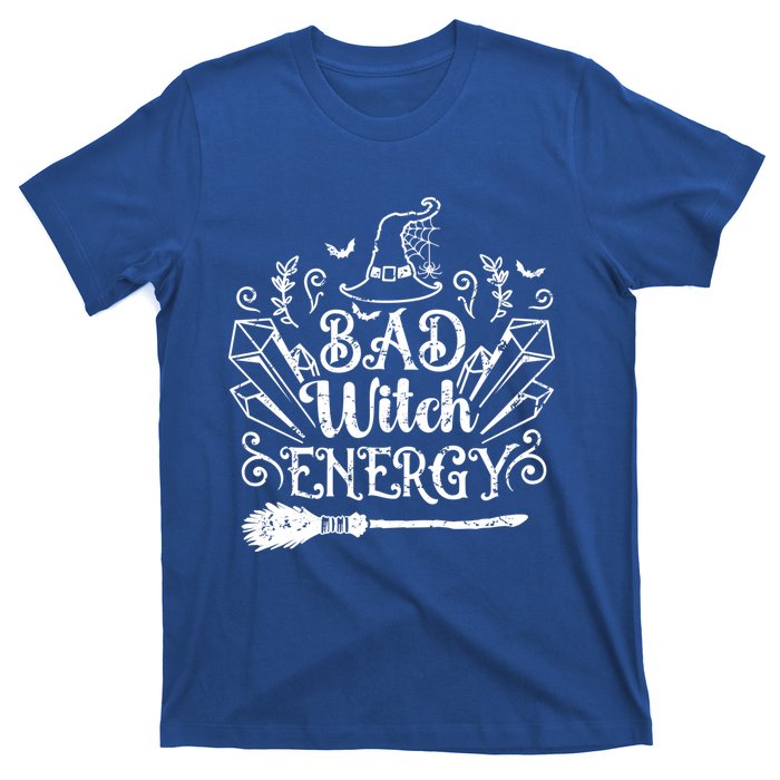 Bad Witch Energy Halloween Bad Attitude Crystal Herb Wiccan Cute Gift T-Shirt