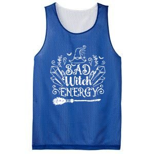 Bad Witch Energy Halloween Bad Attitude Crystal Herb Wiccan Cute Gift Mesh Reversible Basketball Jersey Tank