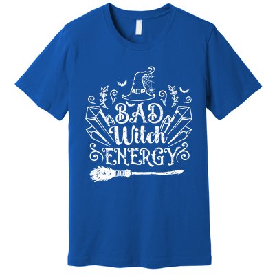 Bad Witch Energy Halloween Bad Attitude Crystal Herb Wiccan Cute Gift Premium T-Shirt