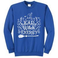 Bad Witch Energy Halloween Bad Attitude Crystal Herb Wiccan Cute Gift Tall Sweatshirt