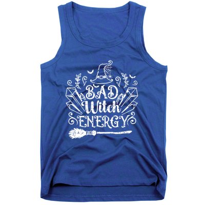 Bad Witch Energy Halloween Bad Attitude Crystal Herb Wiccan Cute Gift Tank Top