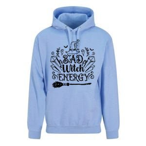 Bad Witch Energy Halloween Bad Attitude Crystal Herb Wiccan Cute Gift Unisex Surf Hoodie