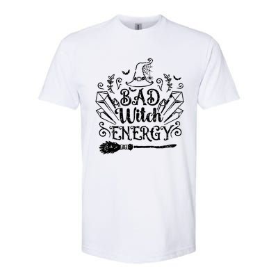 Bad Witch Energy Halloween Bad Attitude Crystal Herb Wiccan Cute Gift Softstyle CVC T-Shirt