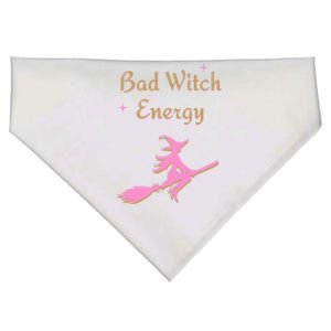 Bad Witch Energy Halloween Fall Gift USA-Made Doggie Bandana