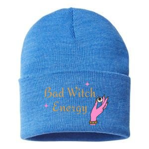 Bad Witch Energy Halloween Gift Sustainable Knit Beanie