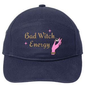 Bad Witch Energy Halloween Gift 7-Panel Snapback Hat