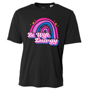 Bi Wife Energy Bisexual Pride Bisexual Flag LGBTQ Support Cooling Performance Crew T-Shirt