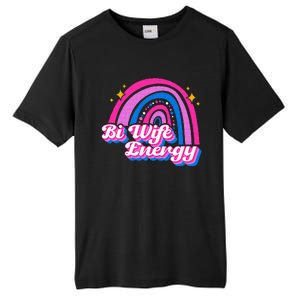 Bi Wife Energy Bisexual Pride Bisexual Flag LGBTQ Support Tall Fusion ChromaSoft Performance T-Shirt