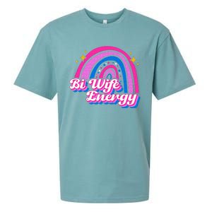 Bi Wife Energy Bisexual Pride Bisexual Flag LGBTQ Support Sueded Cloud Jersey T-Shirt