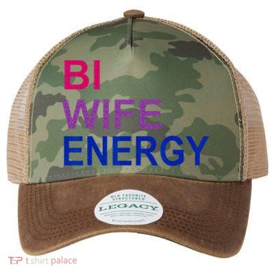 Bi Wife Energy Bisexual Bi Pride Legacy Tie Dye Trucker Hat