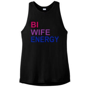 Bi Wife Energy Bisexual Bi Pride Ladies PosiCharge Tri-Blend Wicking Tank