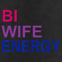 Bi Wife Energy Bisexual Bi Pride 7 Panel Mesh Trucker Snapback Hat