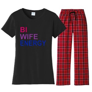 Bi Wife Energy Bisexual Bi Pride Women's Flannel Pajama Set