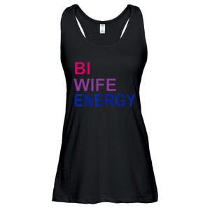 Bi Wife Energy Bisexual Bi Pride Ladies Essential Flowy Tank