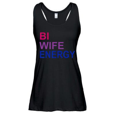 Bi Wife Energy Bisexual Bi Pride Ladies Essential Flowy Tank