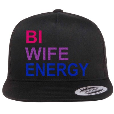 Bi Wife Energy Bisexual Bi Pride Flatbill Hat