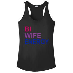 Bi Wife Energy Bisexual Bi Pride Ladies PosiCharge Competitor Racerback Tank